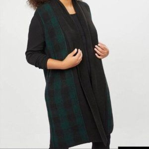 Lane Bryant | Green Plaid Duster | *SWEATER SALE*